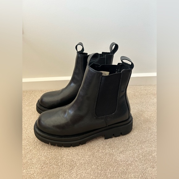 ta vaneta women black boots sheepskin lining